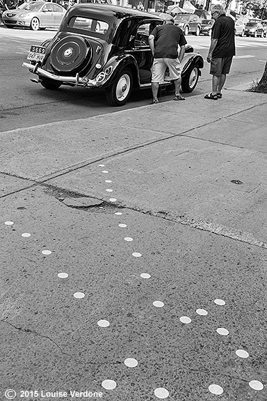 Vintage Car and Arrow