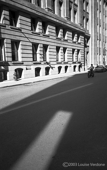 Lightstreak and motorcyclist