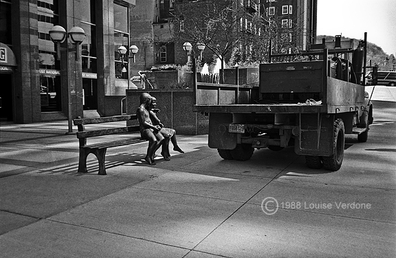 Sculpture and Truck